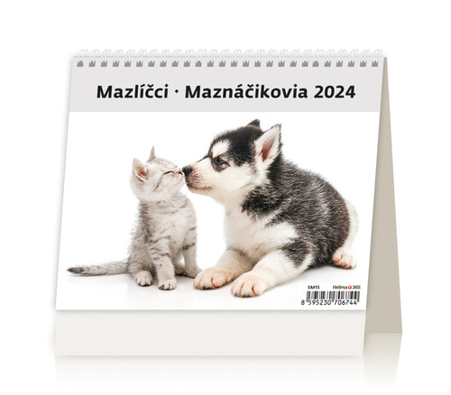 Kalendár/Diár MiniMax Mazlíčci/Maznáčikovia - stolní kalendář 2024 