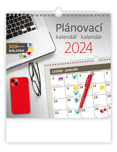 Calendar/Diary Plánovací kalendář/kalendár - nástěnný kalendář 2024 