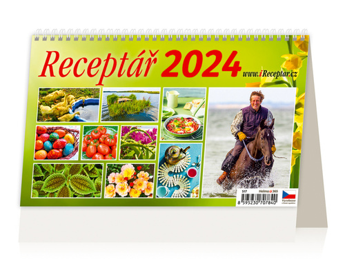 Календар/тефтер Receptář - stolní kalendář 2024 