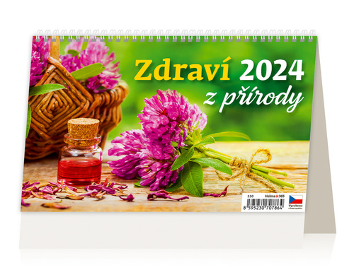 Календар/тефтер Zdraví z přírody - 14denní - stolní kalendář 2024 