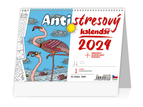 Calendar / Agendă Antistresový pracovní - stolní kalendář 2024 