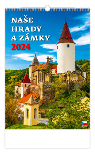 Naptár/Határidőnapló Naše hrady a zámky - nástěnný kalendář 2024 