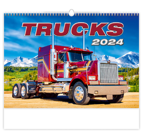 Kalendár/Diár Trucks - nástěnný kalendář 2024 