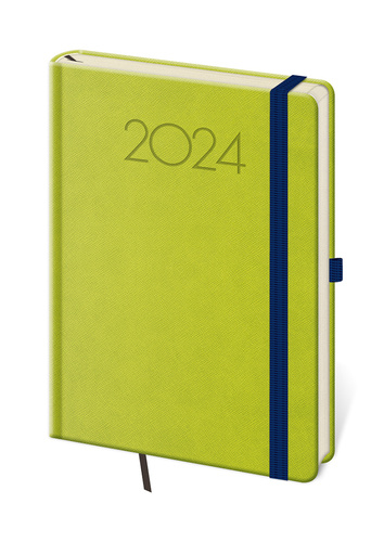 Calendar / Agendă Diář 2024 denní A5 New Praga - zelená 