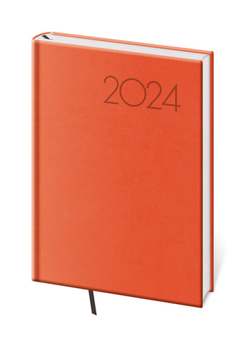Календар/тефтер Diář 2024 denní A5 Print Pop - oranžová 