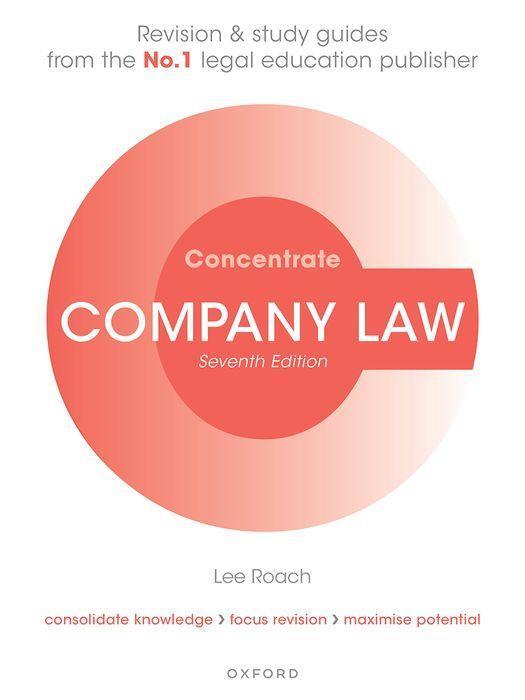 Kniha Company Law Concentrate Law Revision and Study Guide 7/e (Paperback) 