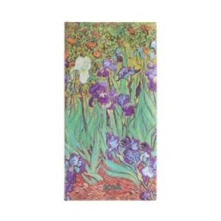 Календар/тефтер Paperblanks French 2024 DP Van Gogh's Irises 12-Month Slim Horizontal Elastic Band Closure 160 Pg 100 GSM 