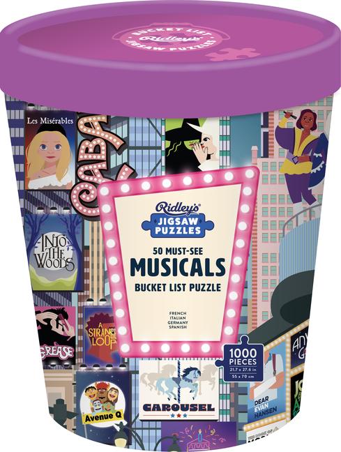 Livre 50 Must-See Musicals Bucket List 1000-Piece Puzzle 