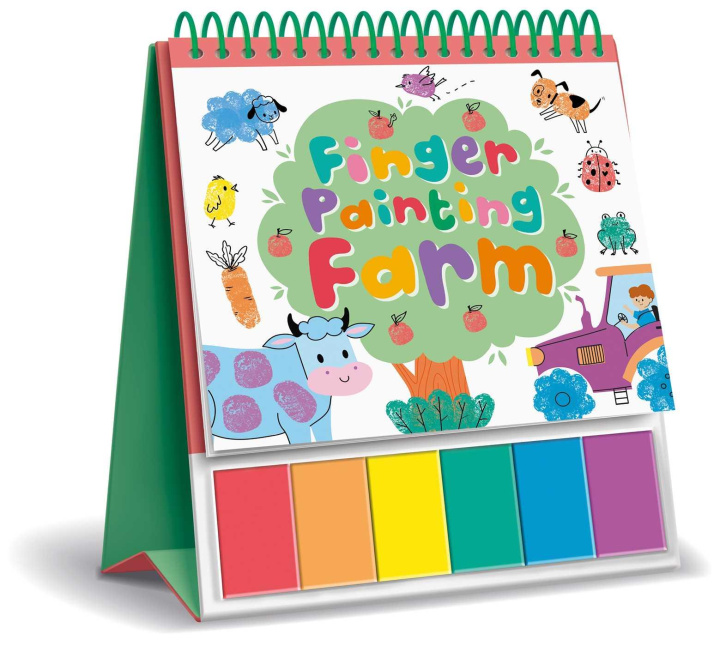 Knjiga Finger Painting Farm: Easel Coloring Book with 6 Paints Malu Lenzi