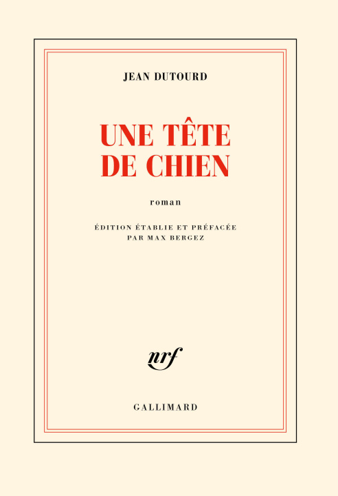Libro UNE TETE DE CHIEN JEAN DUTOURD