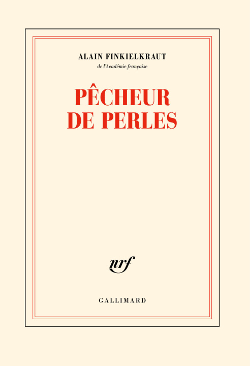 Book PECHEUR DE PERLES ALAIN FINKIELKRAUT