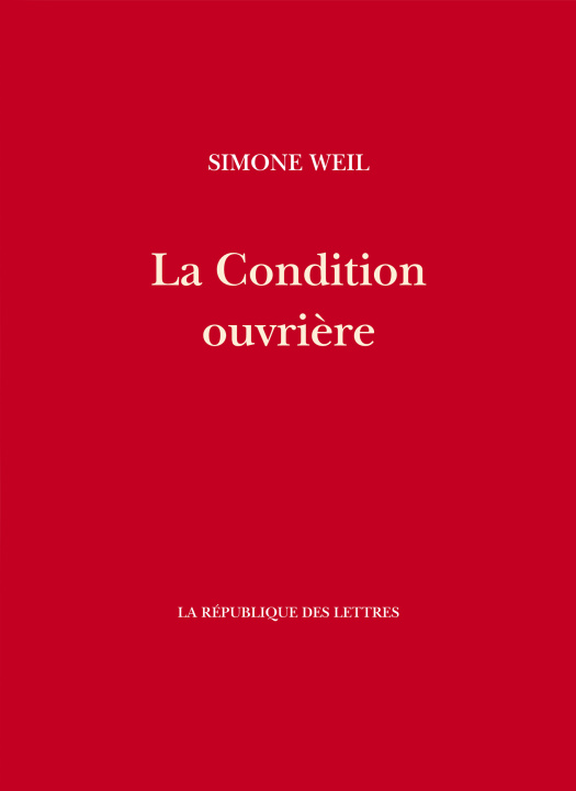 Libro La Condition ouvrière Simone Weil