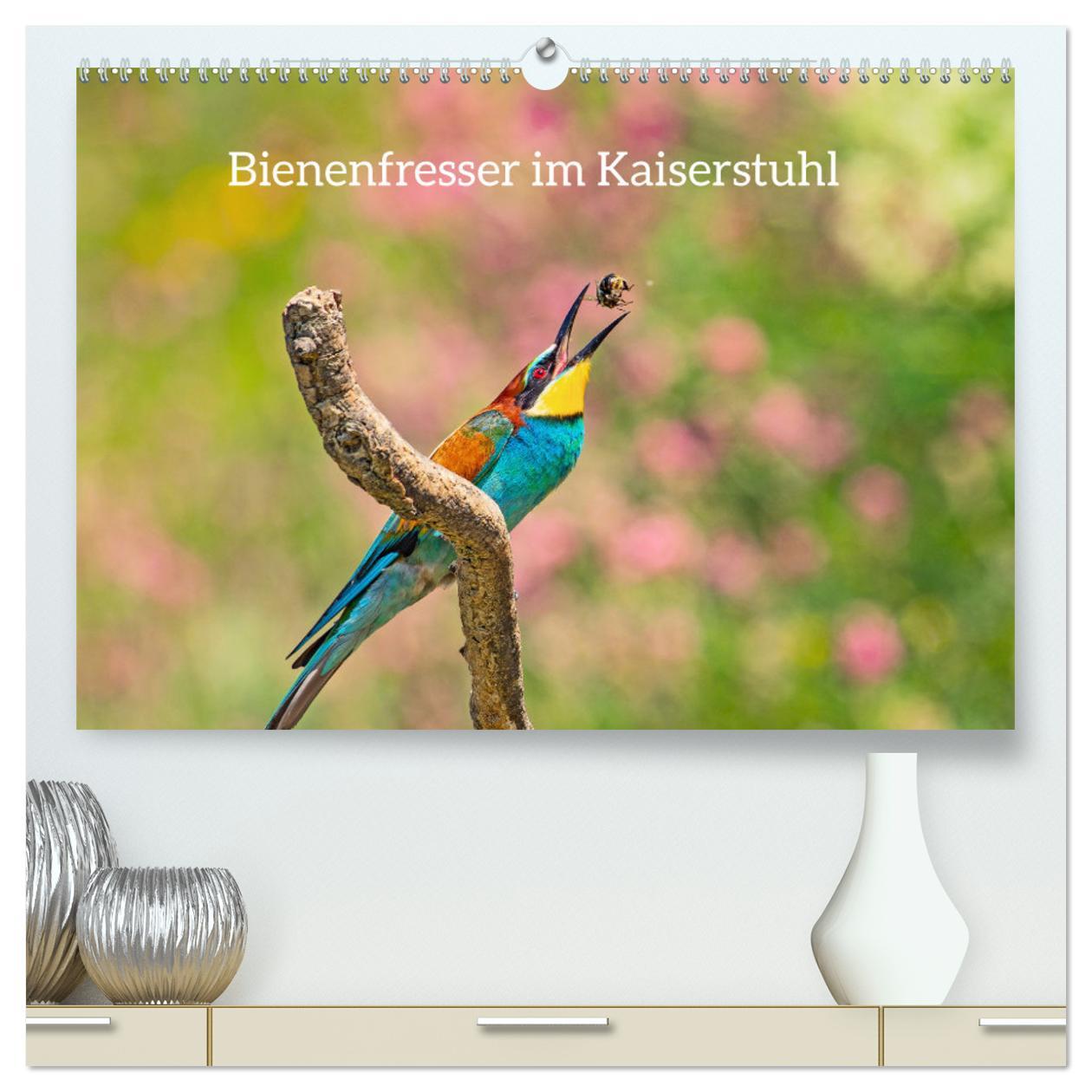 Kalendarz/Pamiętnik Bienenfresser im Kaiserstuhl (hochwertiger Premium Wandkalender 2024 DIN A2 quer), Kunstdruck in Hochglanz Ruth Namuth