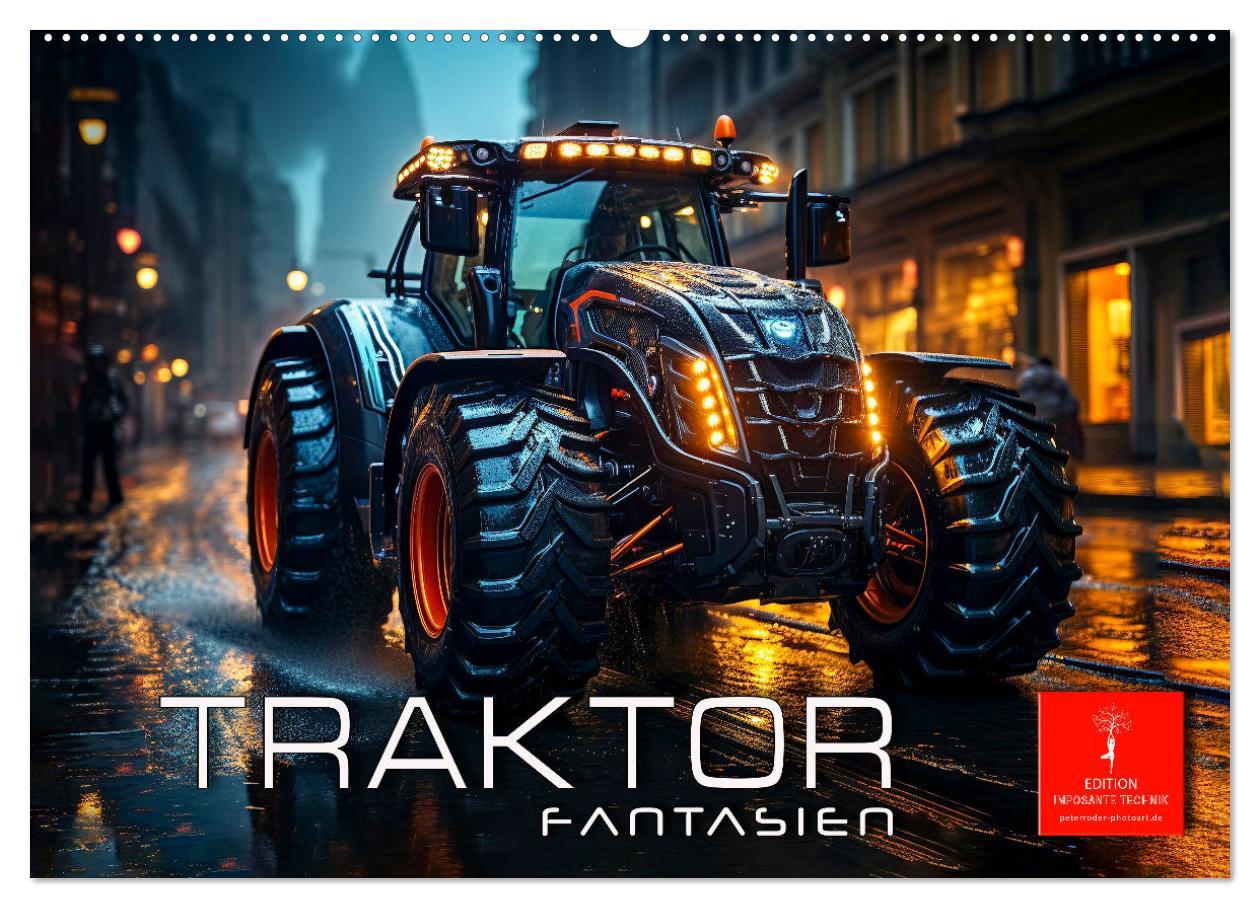 Kalendář/Diář Traktor Fantasien (Wandkalender 2024 DIN A2 quer), CALVENDO Monatskalender 