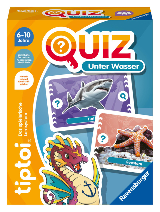 Játék Ravensburger tiptoi 00192 Quiz Unter Wasser, Quizspiel für Kinder ab 6 Jahren, für 1-4 Spieler 