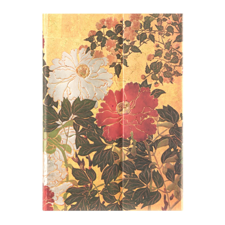 Knjiga Natsu (Rinpa Florals) Midi Lined Hardback Journal (Wrap Closure) Paperblanks