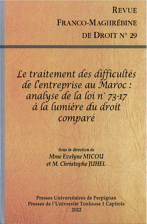 Kniha Le traitement des difficultés de l'entreprise au Maroc 