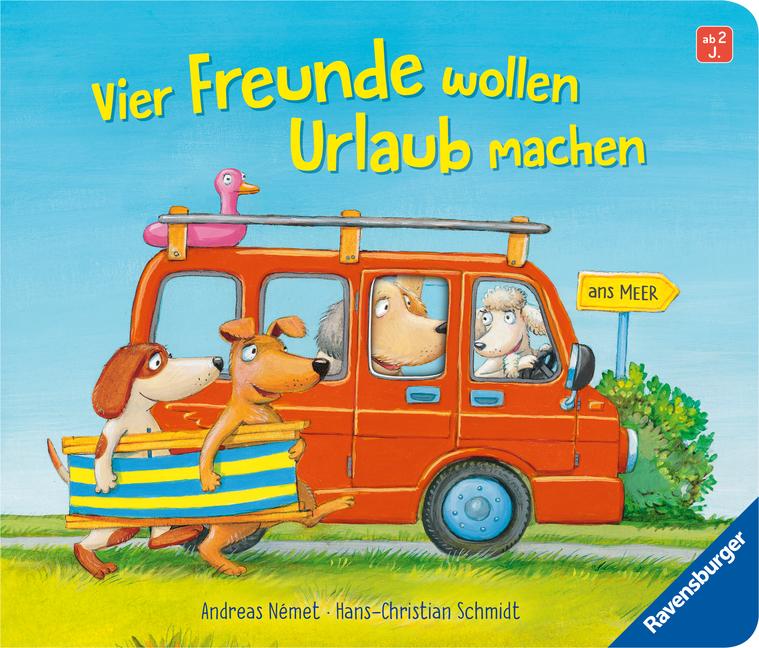 Könyv Vier Freunde wollen Urlaub machen Andreas Német