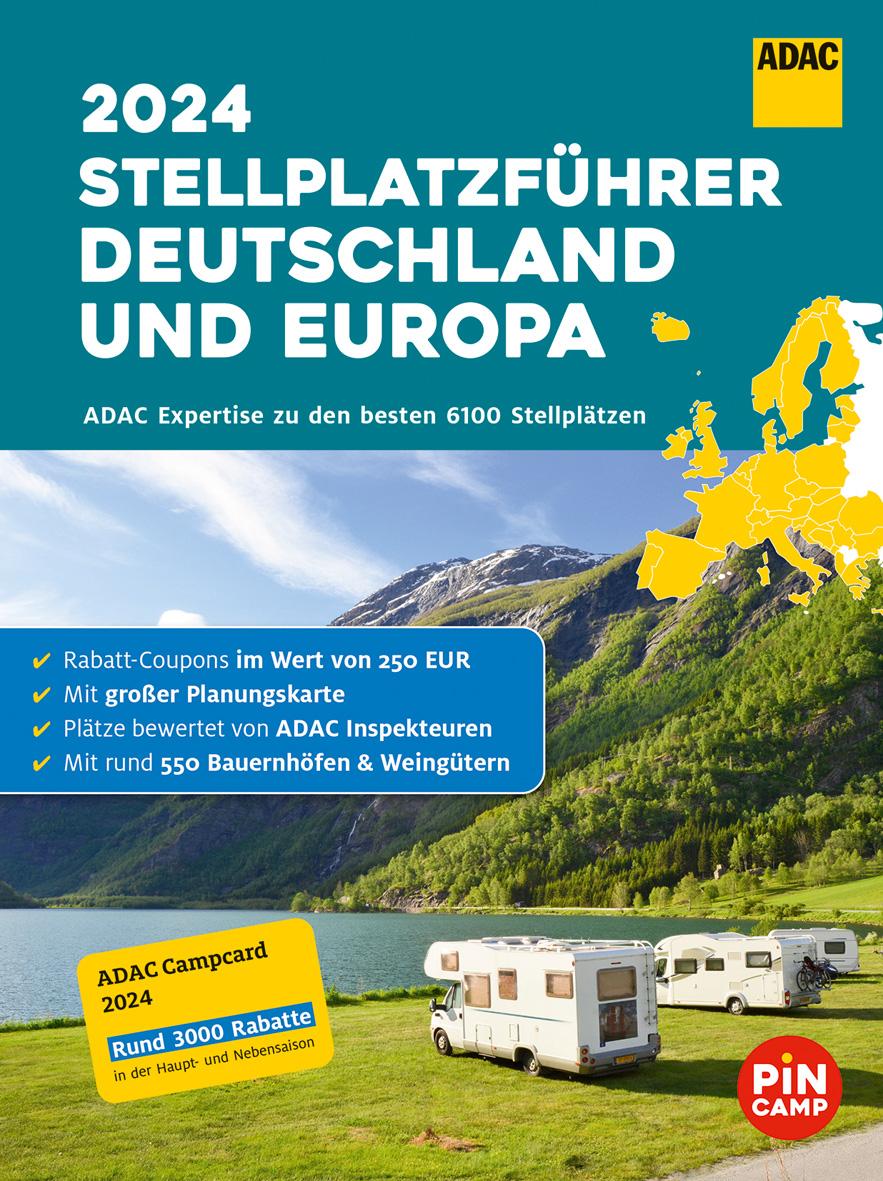 Carte ADAC Stellplatzführer 2024 Deutschland und Europa 