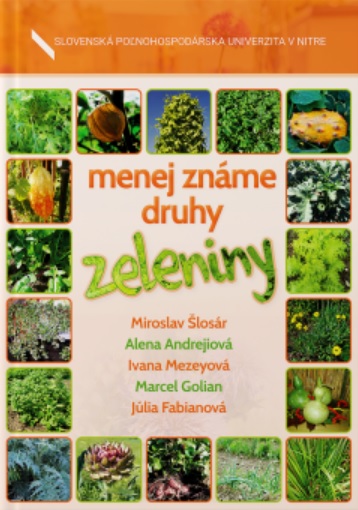 Book Menej známe druhy zeleniny Miroslav Šlosár