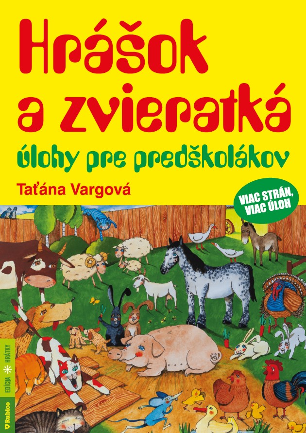 Kniha Hrášok a zvieratká – úlohy pre predškolákov Taťána Vargová