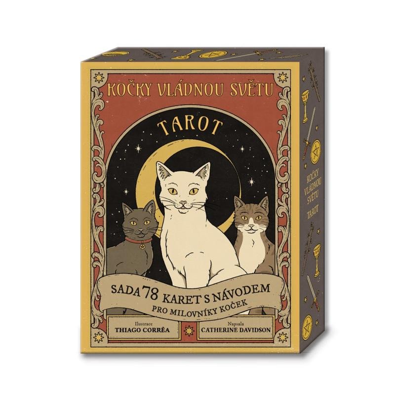 Nyomtatványok Kočky vládnou světu – TAROT / Sada 78 karet s návodem pro milovníky koček Catherine Davidson