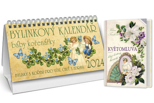 Kalendar/Rokovnik Bylinkový kalendář 2024 + Pokojové rostliny Klára Trnková