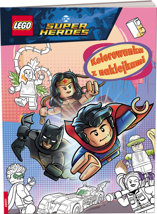 Knjiga LEGO DC Super Heroes Kolorowanka z naklejkami NA-6452 Opracowanie zbiorowe