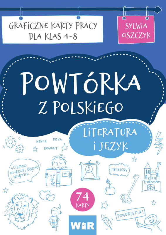 Carte Powtórka z polskiego literatura i język graficzne karty pracy dla klas 4-8 Sylwia Oszczyk