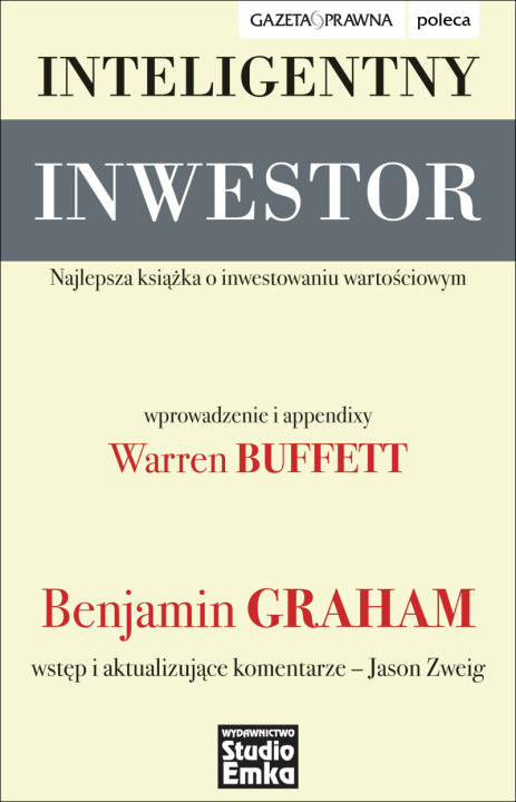 Book Inteligentny inwestor. Najlepsza książka o inwestowaniu wartościowym Benjamin Graham