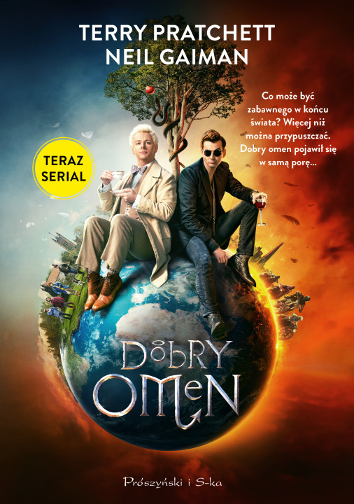 Kniha Dobry omen (okładka filmowa) Terry Pratchett