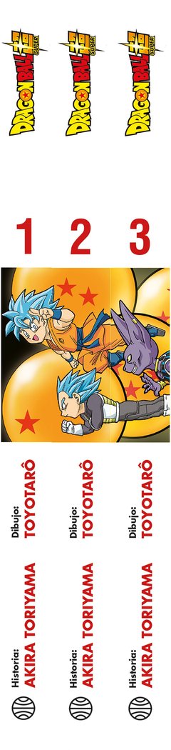 Könyv SHONEN STARTER SET DRAGON BALL SUPER Nº 1+2+3 TORIYAMA