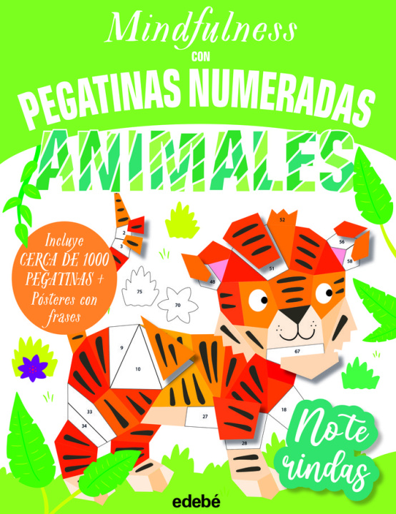 Könyv MINDFULNESS con pegatinas numeradas: ANIMALES 