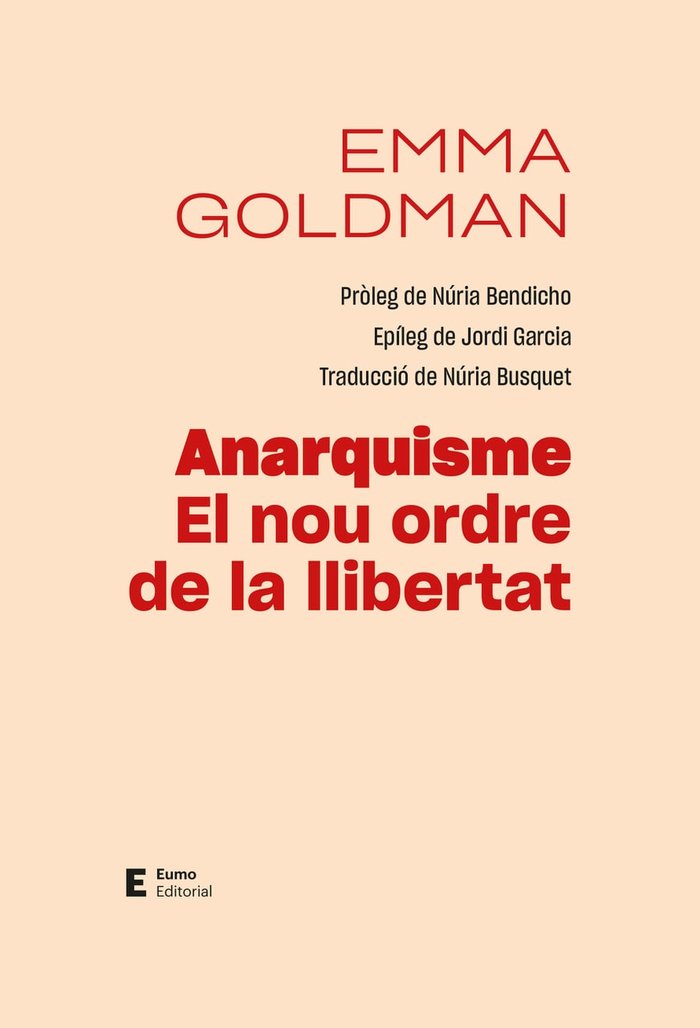 Carte ANARQUISME. EL NOU ORDRE DE LA LLIBERTAT GOLDMAN