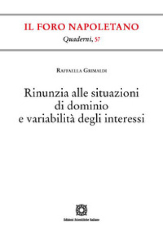 Kniha Rinunzia alle situazioni di dominio e variabilità degli interessi Raffaella Grimaldi