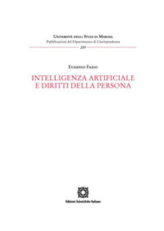 Kniha Intelligenza artificiale e diritti della persona Eugenio Fazio