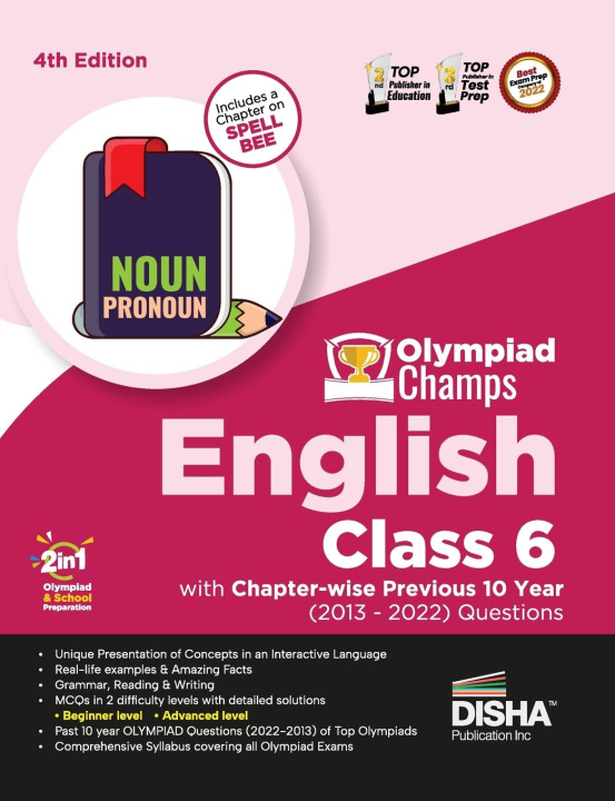 Buch Olympiad Champs English Class 6 with Chapter-wise Previous 10 Year (2013 - 2022) Questions 4th Edition | Complete Prep Guide with Theory, PYQs, Past & Disha Experts