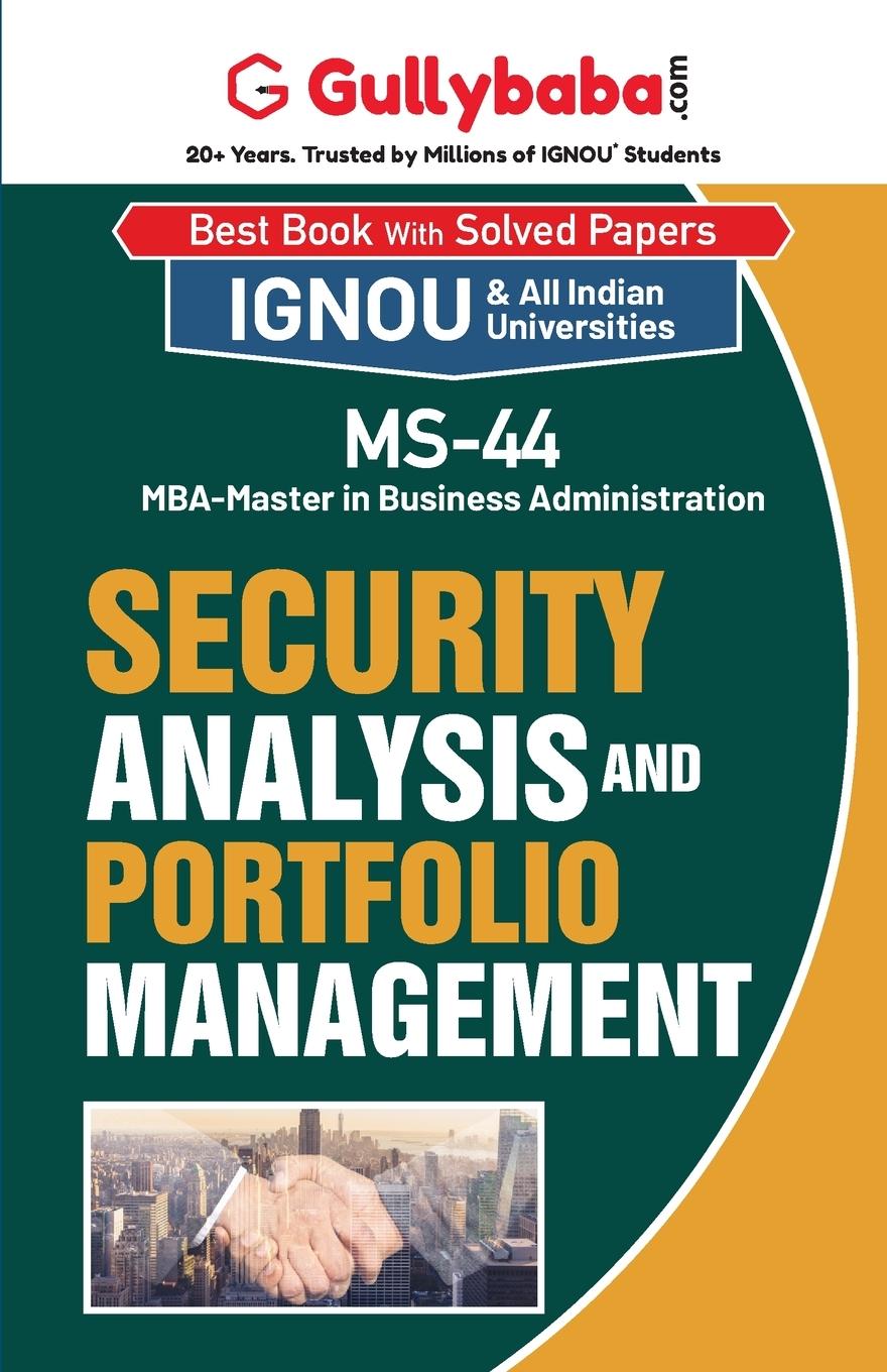 Buch MS-44 Security Analysis and Portfolio Management Gullybaba.com Panel