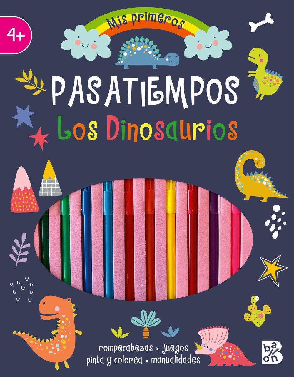 Knjiga PASATIEMPOS CON ROTULADORES-LOS DINOSAURIOS 