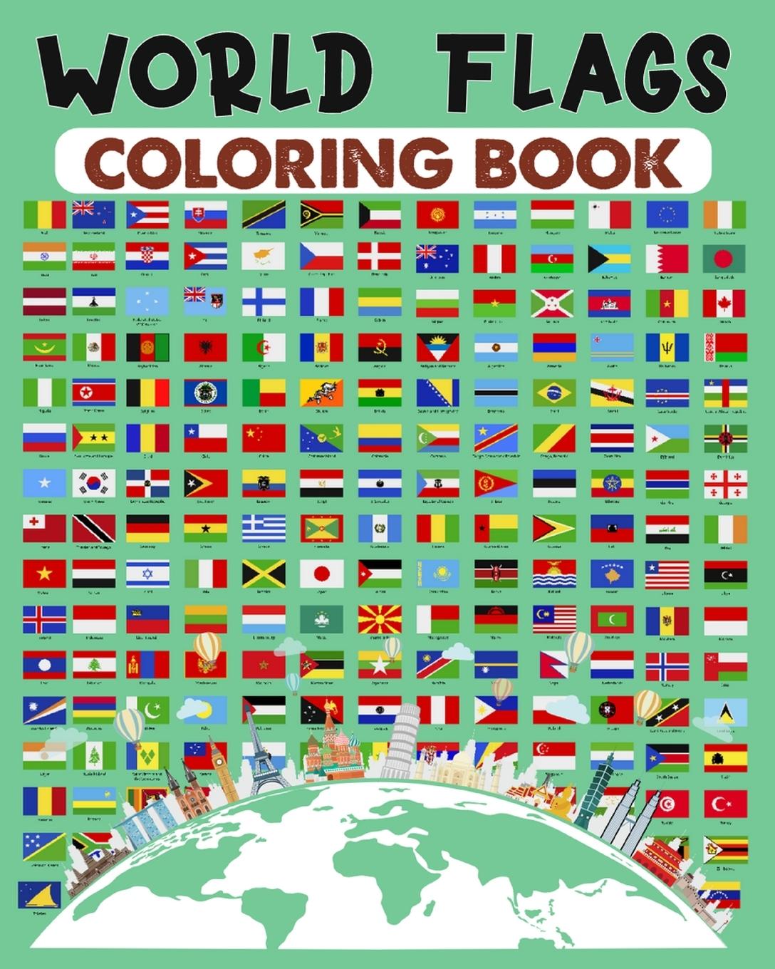 Kniha World Flags Coloring Book 