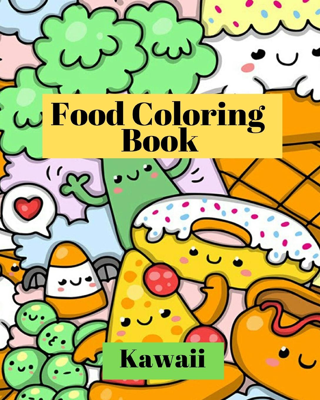 Carte Kawaii Food Coloring Book 