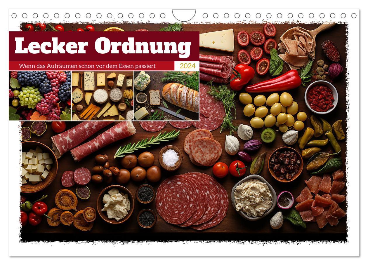 Kalendář/Diář Lecker Ordnung (Wandkalender 2024 DIN A4 quer), CALVENDO Monatskalender 