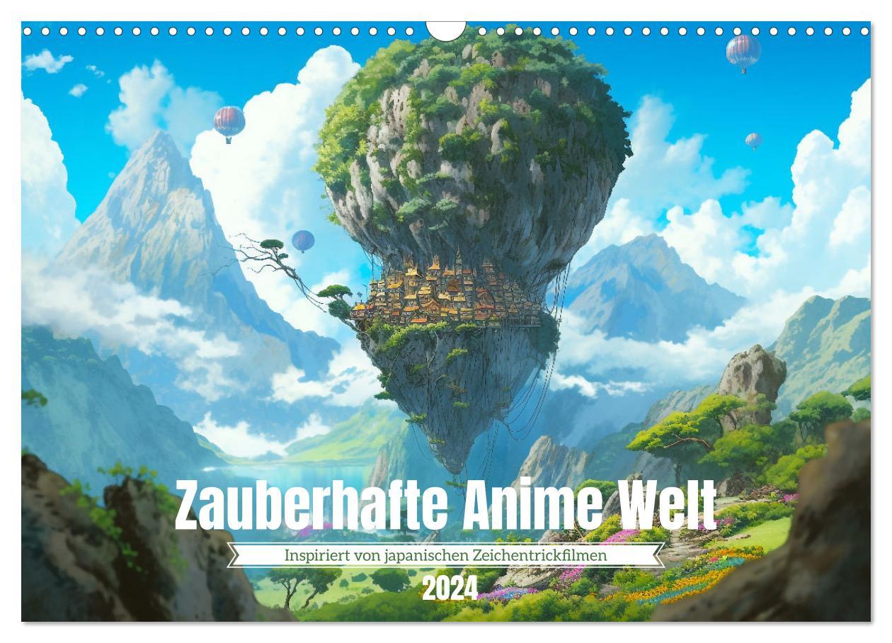 Calendar / Agendă Zauberhafte Anime Welt (Wandkalender 2024 DIN A3 quer), CALVENDO Monatskalender 