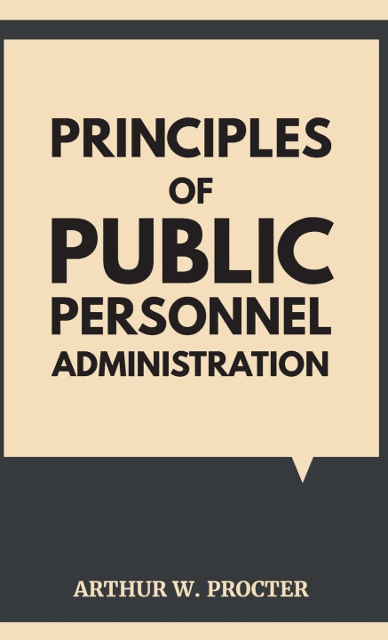 Kniha PRINCIPLES OF PUBLIC PERSONNEL ADMINISTRATION 