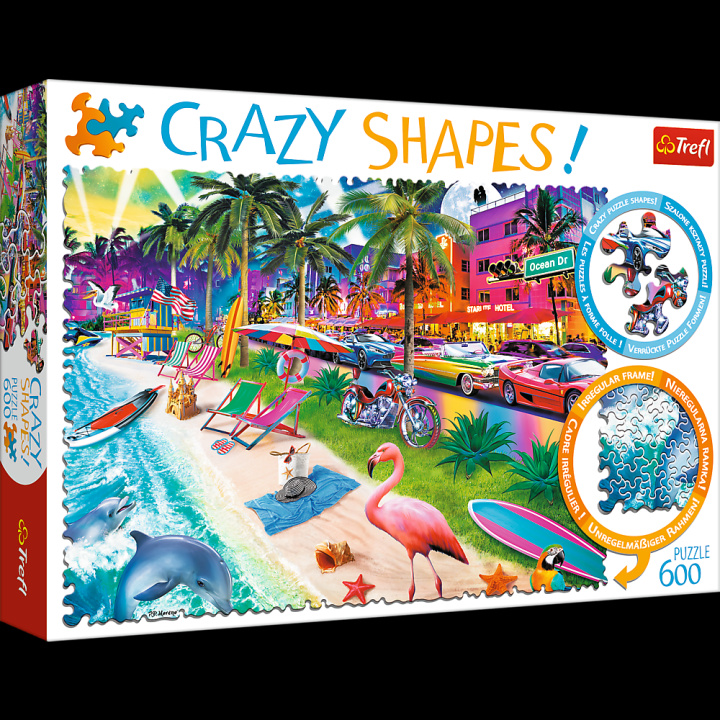 Kniha Puzzle 600 Crazy Shapes Plaża w Miami 11132 