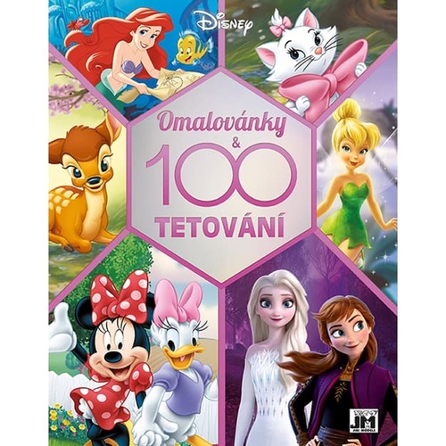 Kniha Omalovánky & 100 tetování Disney holky 