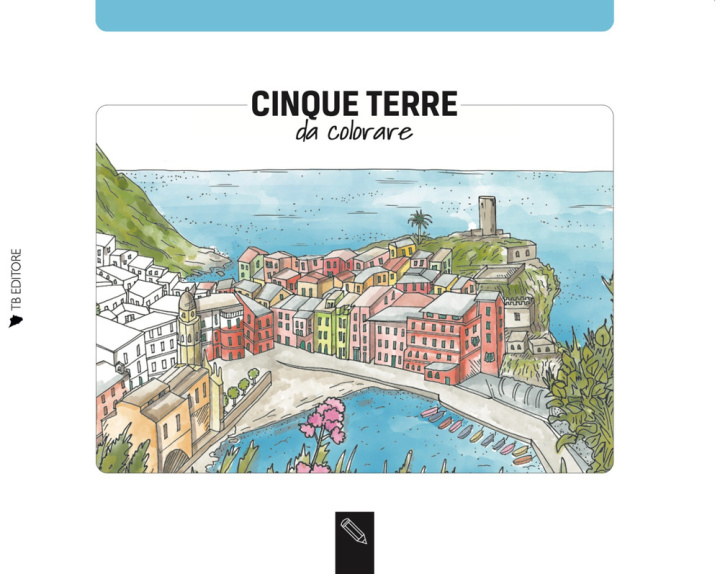 Книга Cinque Terre da colorare-Cinque Terre coloring book Angelica Bardi