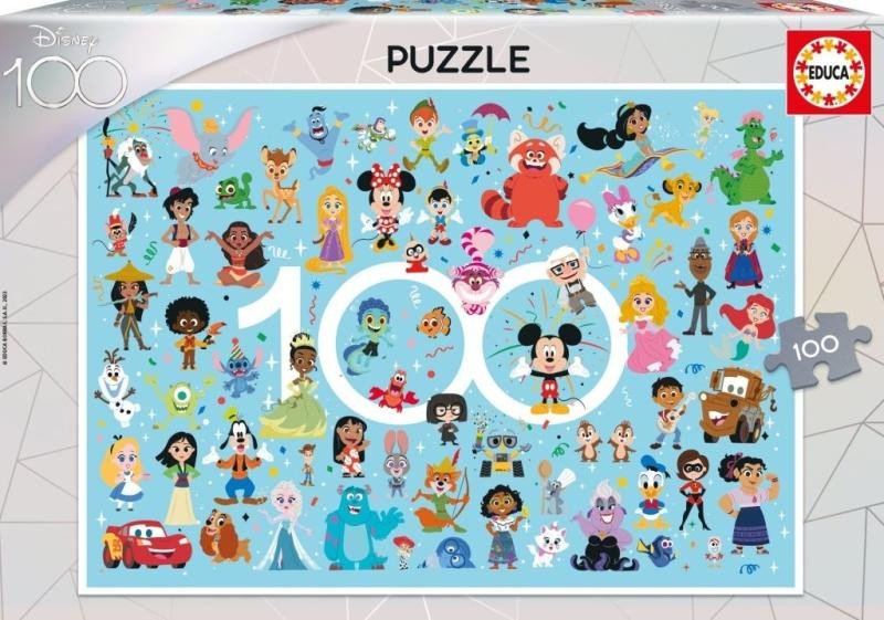Joc / Jucărie Puzzle Disney 100 let výročí - Postavy 100 dílků 