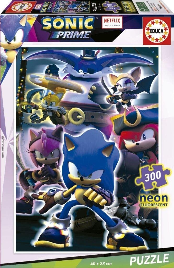 Hra/Hračka Puzzle svítící Sonic Prime 300 dílků 