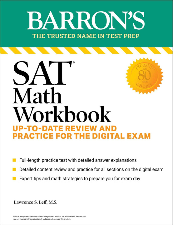 Kniha SAT Math Workbook: Up-To-Date Practice for the Digital Exam 